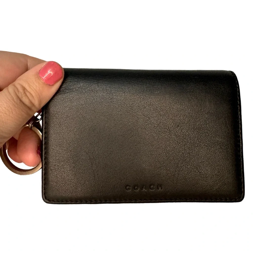 Vintage Coach Multi-Function Wallet Bag Leather 6994 Black | Key & Card Holder